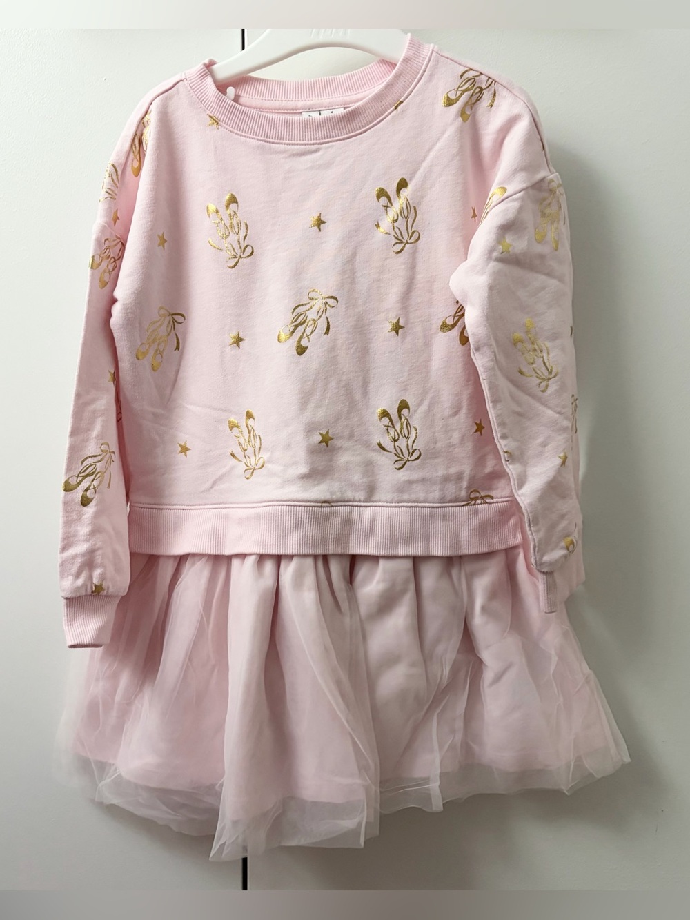Janie and Jack dainty pink ballet slipper dress 4T